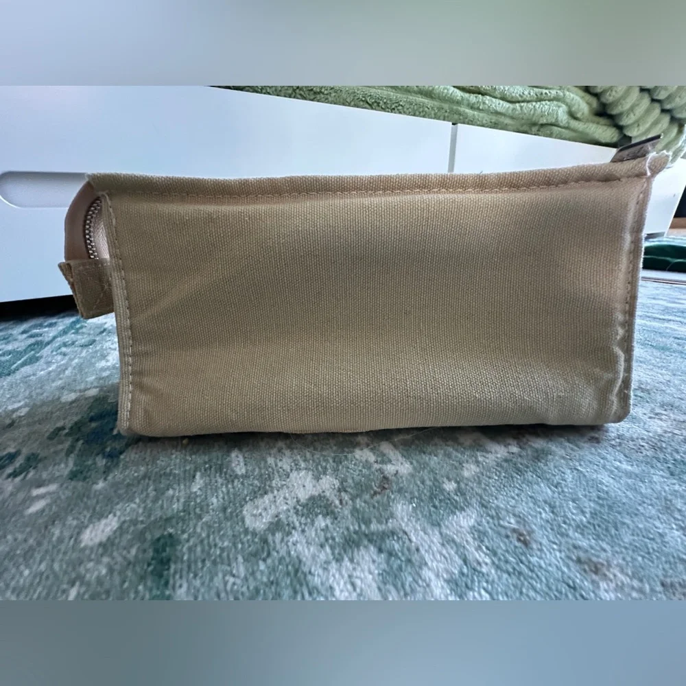 💖 RARE 💝 Vintage Michael Kors Beige Poly Cotton Canvas Makeup Travel Bag 💅 - Picture 4 of 7
